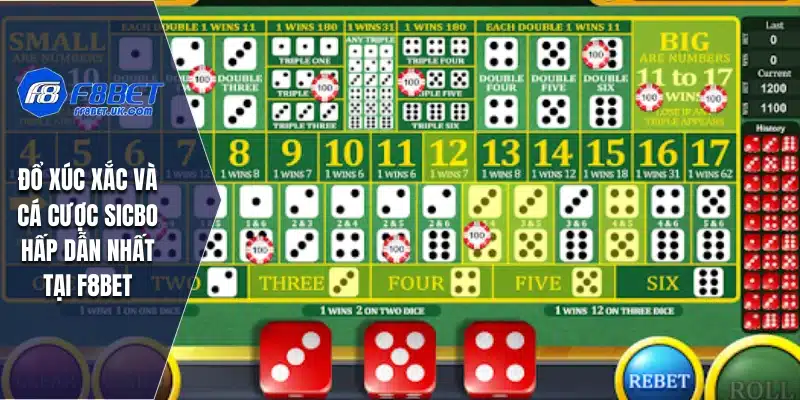 Đổ xúc xắc và cá cược Sicbo hấp dẫn nhất tại F8BET